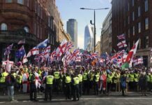 Over 100,000 anti-immigration protesters march in London